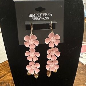 Simply Vera Vera Wang Blush Pink Floral Earrings